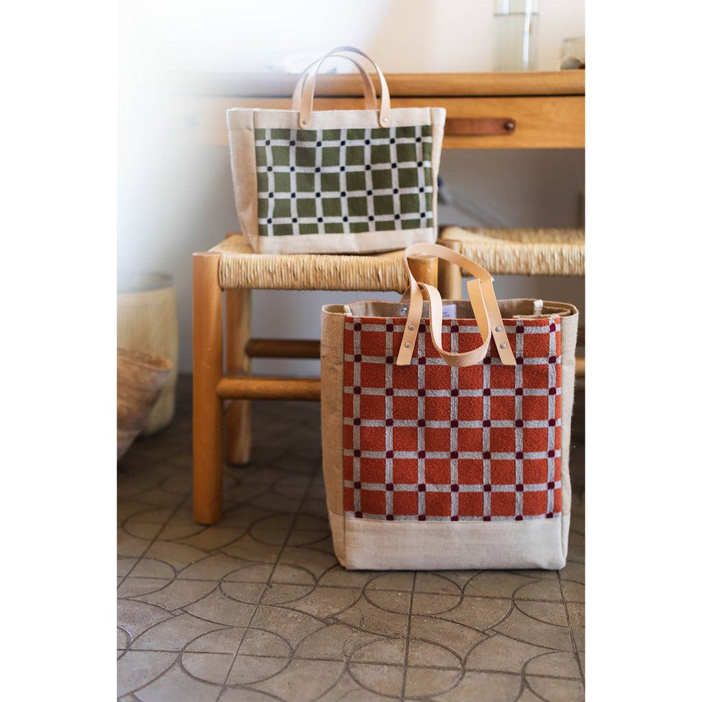 Petite Market Bag in Chenille Window Brick