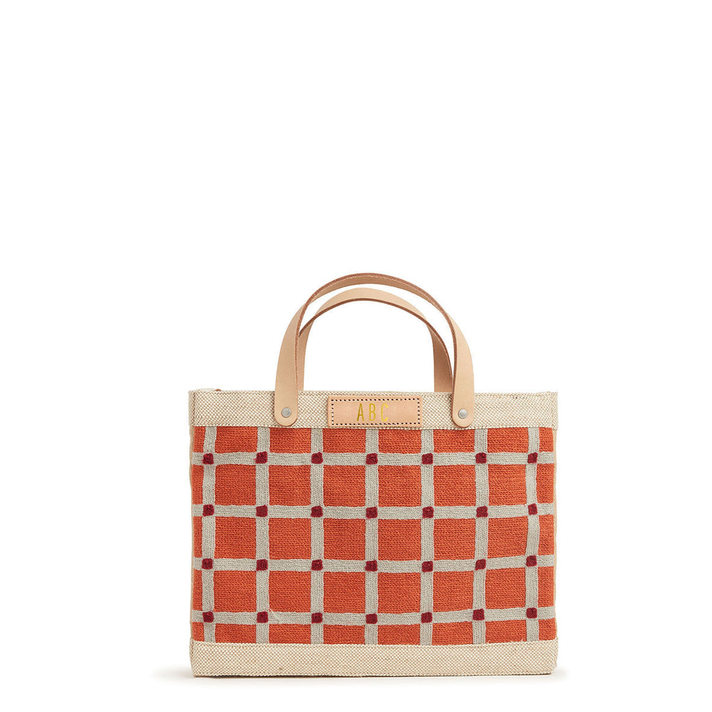 Petite Market Bag in Chenille Window Brick