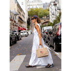 Petite Market Bag in Natural for Team USA "Red, White, and Blue"