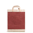 Market Bag in Cranberry "Los Angeles Stripes"