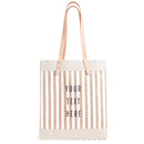 Market Tote in White Stripe