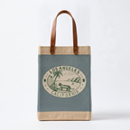 The Long Handled Market Bag in Cool Gray "Los Angeles Coastline"