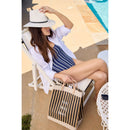 Market Tote in Navy Stripe