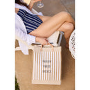 Market Tote in White Stripe