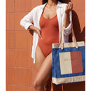 Market Tote in Cobalt "Los Angeles Two-Tone"