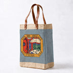 The Long Handled Market Bag in Cool Gray "Los Angeles Postcard"