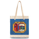Market Tote in Cobalt "Los Angeles Postcard"