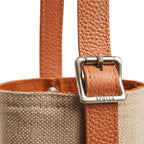 Crossbody Bottle Bag in Cognac
