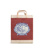 Market Bag in Cranberry — Los Angeles Badge, front