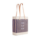 Market Tote in Navy Stripe
