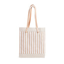 Market Tote in White Stripe