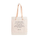 Market Tote in White Stripe