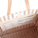Market Tote in White Stripe