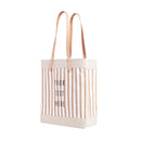 Market Tote in White Stripe