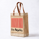 Market Bag Tote in Natural "Los Angeles Stripes"