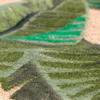 Embroidered Palm Leaf Petite Market Bag with Thin Handle PRINTED PATCH