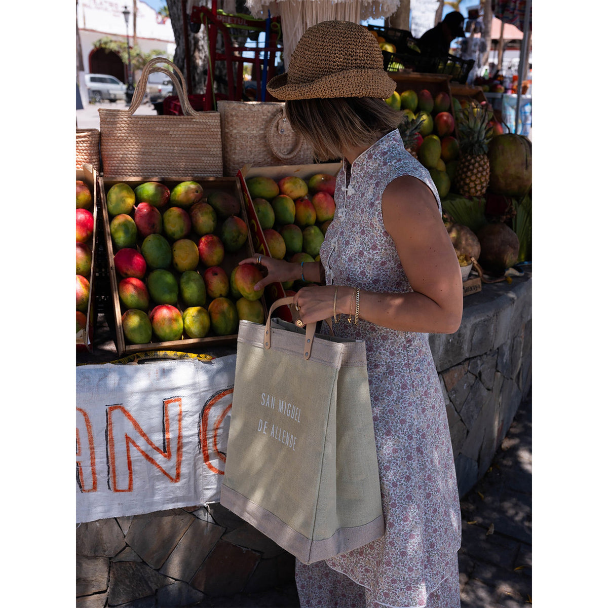 Market Bag in Mint Sorbet