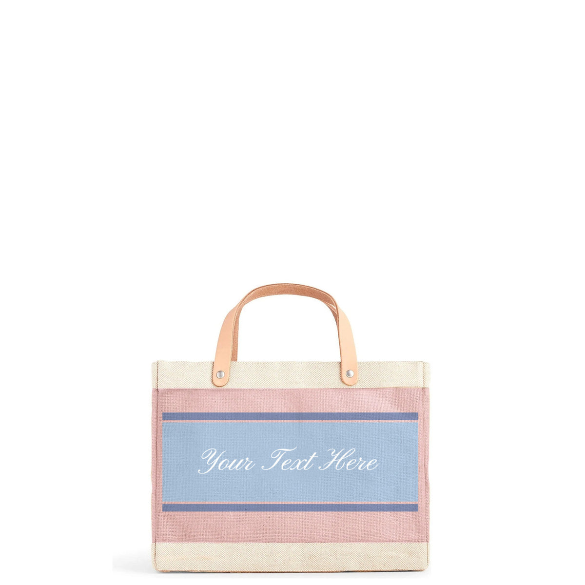 Atelier Striped Petite Market Bag in Blush