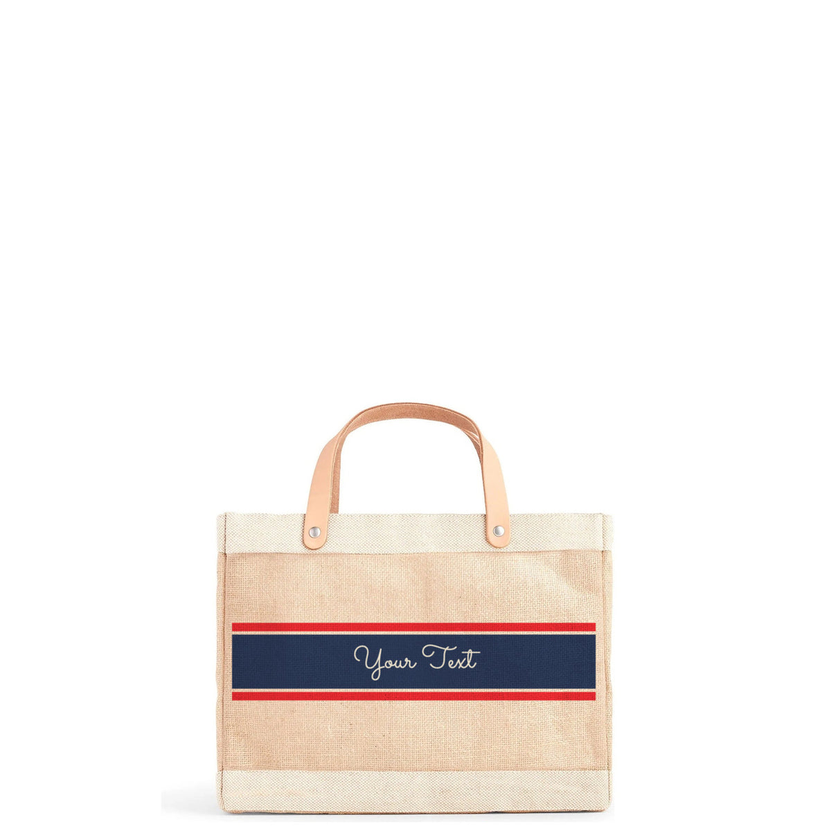 Atelier Thin Striped Petite Market Bag in Natural