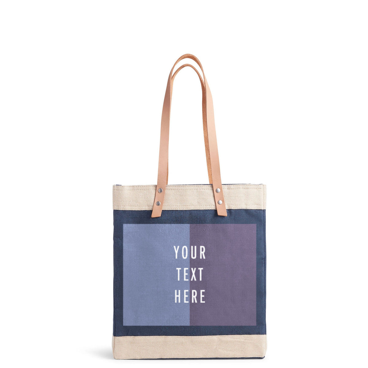 Atelier Two-Tone Market Tote in Navy