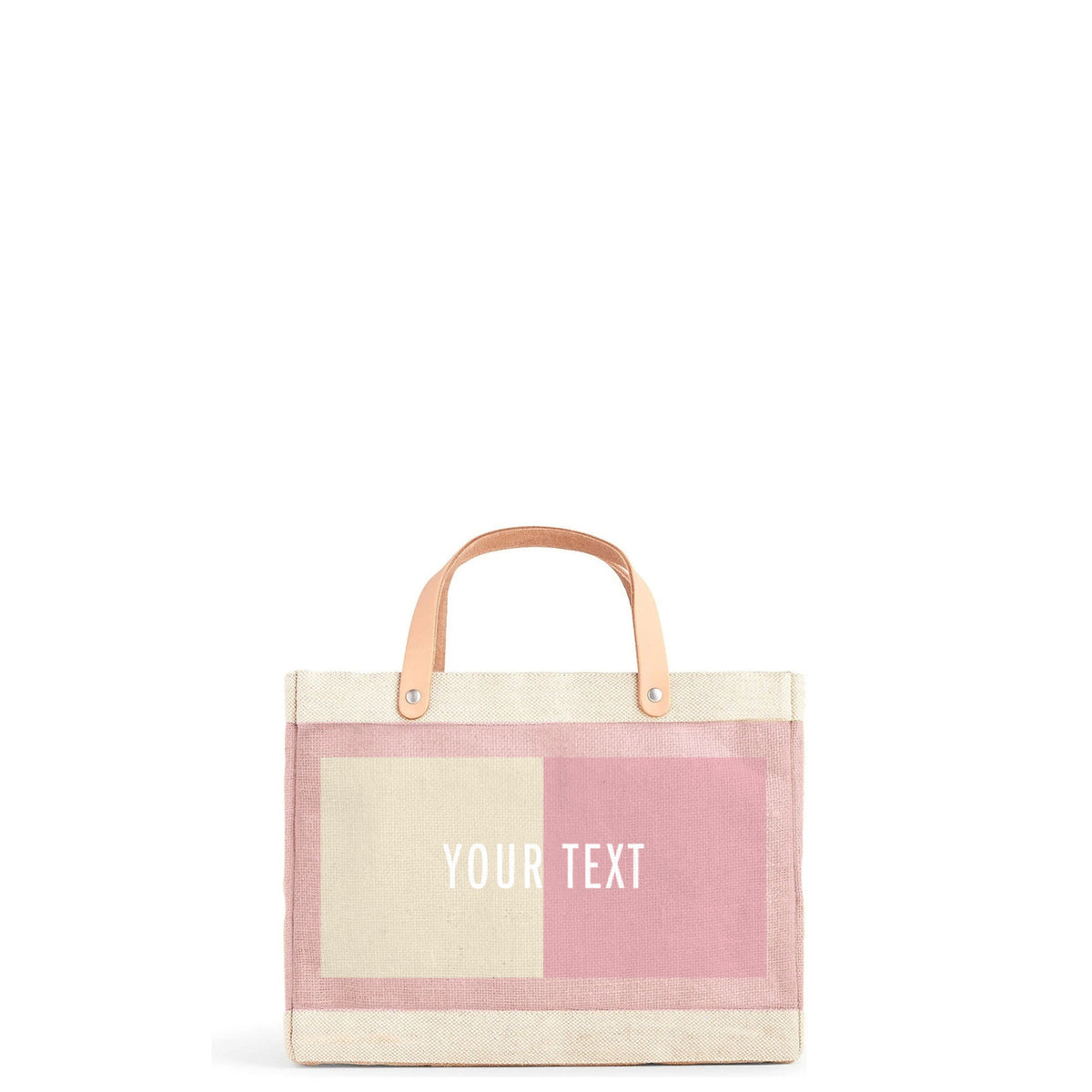 Atelier Two-Tone Petite Market Bag in Blush