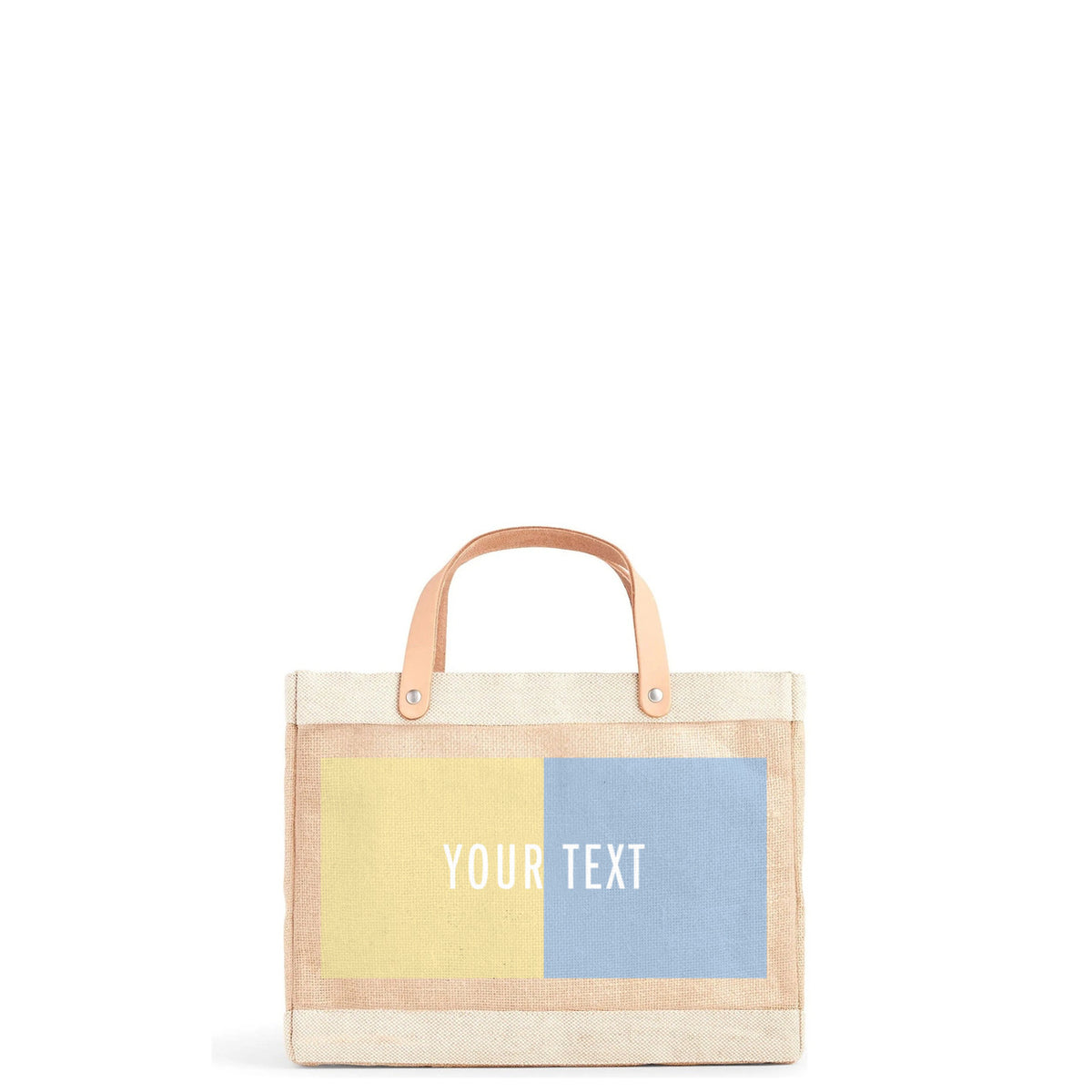 Atelier Two-Tone Petite Market Bag in Natural
