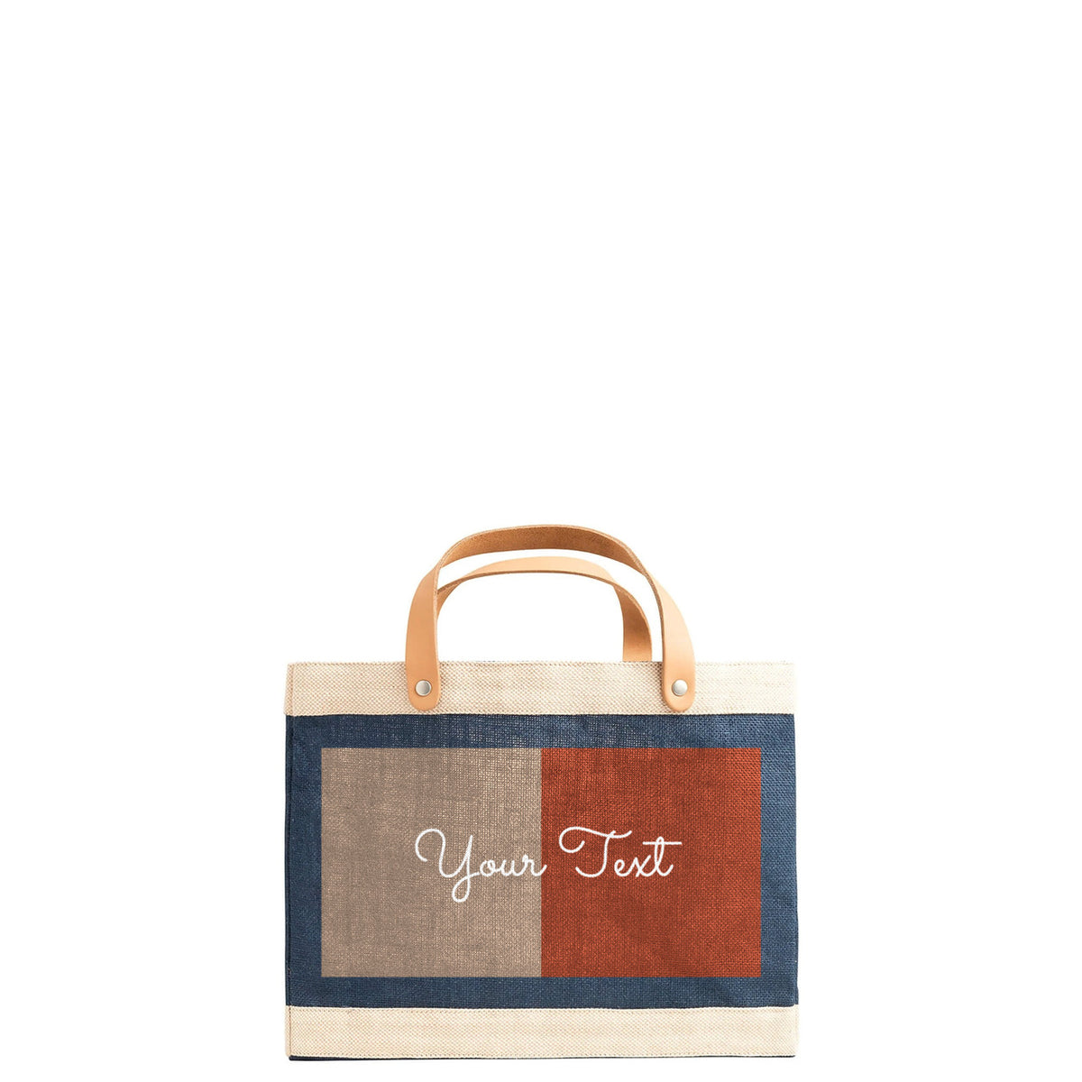 Atelier Two-Tone Petite Market Bag in Navy