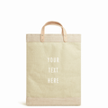 Market Bag in Mint Sorbet with personalized text shown in white, navy, turquoise, bright red and espresso