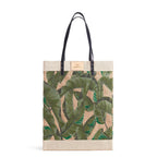 Embroidered Palm Leaf Market Bag with Thin Handle PRINTED PATCH