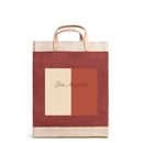 Market Bag in Cranberry "Los Angeles Two-Tone"